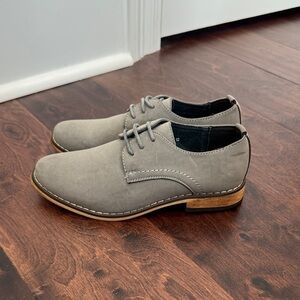 NEW Paisley London Boy’s Dress Shoes Grey Leather Church Wedding Party, size 12